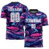 Custom Navy White-Camo Sublimation Soccer Uniform Jersey