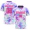 Custom Tie Dye Pink-Purple Sublimation Soccer Uniform Jersey